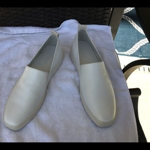 VINCE WHITE PRE-OWNED WOMEN’S SAXON PLATFORM LEATHER SLIP-ON SNEAKERS